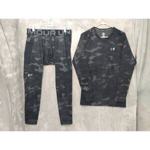 Under Armour Shirt Pants Mens XL Camo Tactical ColdGear Infrared Base Layer Set